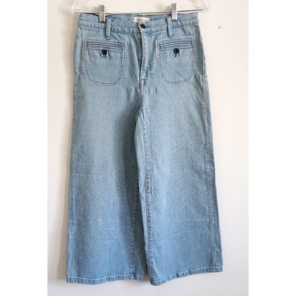 Madewell Wide Leg Crop Jeans - Size 28